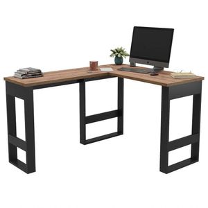 Mesa Para Computador Em L Chess F04 Preto/Solanum - Mpozenato