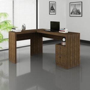 Escrivaninha/Mesa Com 2 Gavetas Cr25032 Nogal