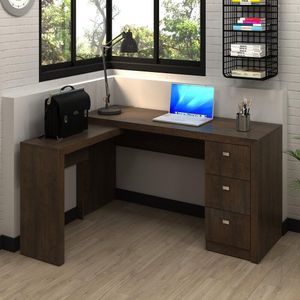 Escrivaninha/Mesa Escritório De Canto Cr25011 Rústica