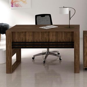 Escrivaninha/Mesa Escritório Multimóveis Cr25043 Nogal/Preto