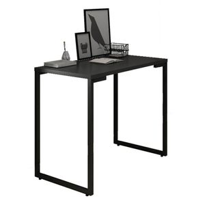 Escrivaninha Porto 90cm Pés Metálicos - preto