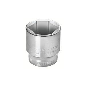 Soquete Sextavado 21 mm - Encaixe 1/2 Tramontina Master em Aço Cromo Vanádio com Acabamento Cromado