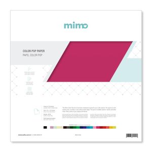 Papel Color Pop Rosa Pink Mimo - 30,5 x 30,5 cm - 180 gr - 25 unds
