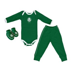 Kit Bebê Palmeiras 3 Peças Longo - Torcida Baby