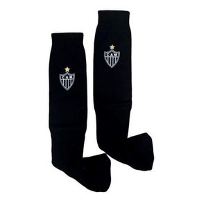 Meião Infantil Atlético MG Preto Campo Oficial