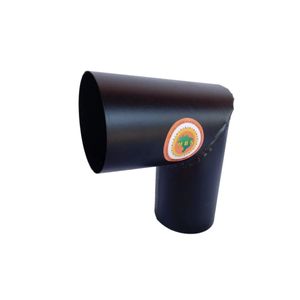 Joelho Para Tubo De Chaminé Preto Diâmetro 10cm