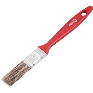 Pincel 3/4  Cerda Gris Cabo Plástico Para Tintas Latéx E Acr