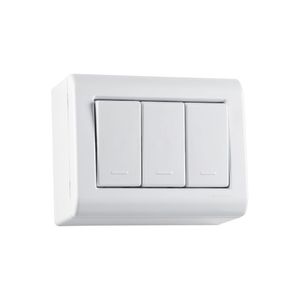 Caixa de Sobrepor com 3 Interruptores Simples 10 A 250 V Tramontina LizFlex Branca