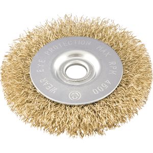 Escova Circular Ondulada 4x1/2  Furo 1/2  Aço Carbono Latona