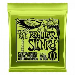 Encordoamento Para Guitarra 0.10 Niquel Regular Slinky 2221 Ernie Ball