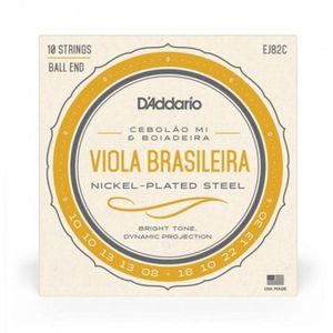 Encordoamento Para Viola D Addario Ej82c Nickel Plated Steel .010