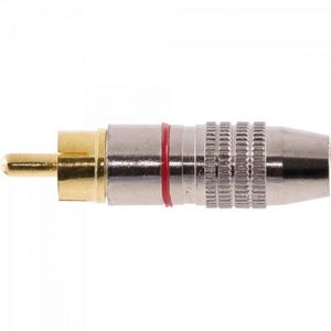 Plug RCA Profissional PGRC0013 Vermelho Storm 10 unidades