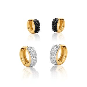 Conjunto Brinco de Argolas zirconias