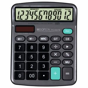 Calculadora De Mesa Preta Com 12 Dígitos
