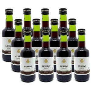 Kit 12 Un. Miniatura Mini Vinho Do Porto Messias Tawny 50ml