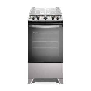 Fogão Electrolux 4 Bocas Efficient Com Mesa Inox, Perfectcook E Vaporbake Prata Fe4is - Bivolt