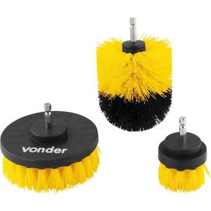 Escovas Rotativas para Paraf/Furad com 3 peças Vonder