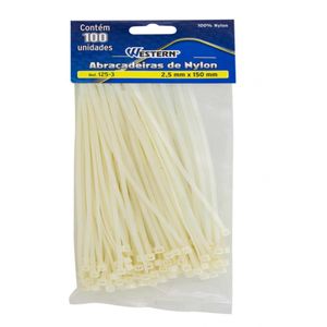 Abracadeiras Branco 2,5X150Mm Western