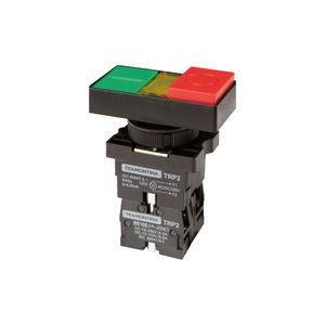 Botão Duplo Iluminado Tramontina TRP2-EW8465 1NA+1NF com Base de Plástico