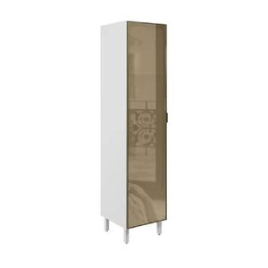 Paneleiro de Cozinha Kali 1 Porta com Vidro Nicioli Branco
