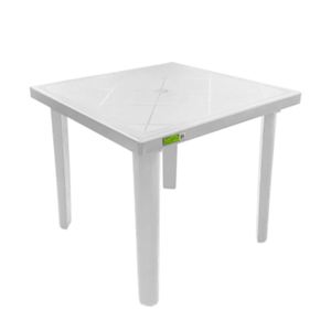 Mesa de Plástico Quadrada Desmontável Topplast Branco