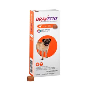 Antipulgas e Carrapatos Bravecto MSD para Cães de 4,5 a 10 kg