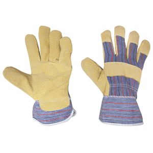 Luva mista 7cm palma vaqueta dorso lona ca29699 - Vonder