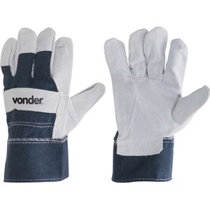 Luva mista 7cm palma raspa dorso jeans ca29890 - Vonder