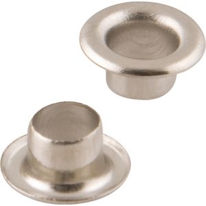 Ilhós metálico 4mm cromado com 100 peças - Nove54