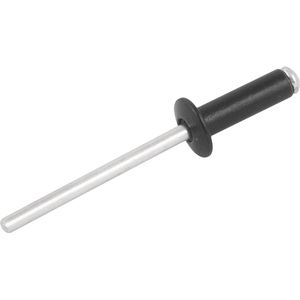 Rebite Alumínio Preto 3,2x16,0 com 100 peças - Nove54