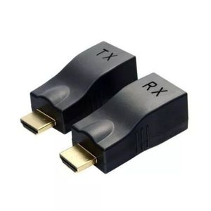 Extensor Hdmi 30 Metros Via 1 Cabo De Rede Rj45 Cat5e/6