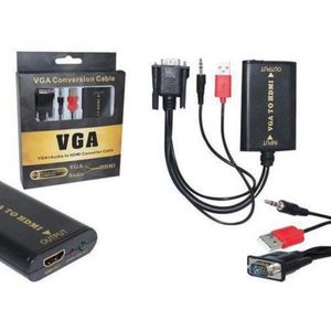 Cabo Conversor Vga Para Hdmi Com Áudio Usb