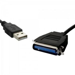 Cabo Usb Para Paralelo 36 Pinos 1,8M Preto