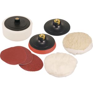 Jogo lixamento e polimento 7" rosca m14 c/8 peças - Vonder
