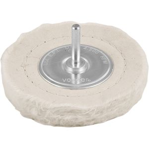 Roda de feltro/pano 4x1/2" haste 1/4" p/ polimento Vonder