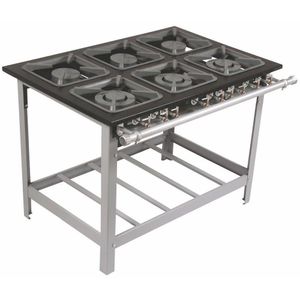 Fogão 6 Bocas Duplas 40x40 PF.65 Metalmaq 6BD M15