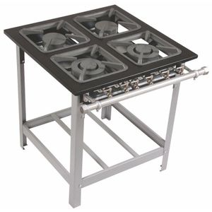 Fogão 4 Bocas Duplas 4bd M14 30x30 Perfil 6,5 Metalmaq