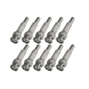 Conector Bnc Macho Com Mola E Parafuso 4Mm Pacote 10 Peças
