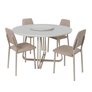 Conjunto Mesa Ciplafe Gabi com 4 Cadeiras 1,20m