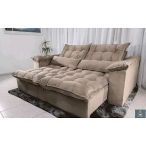 Sofá Orton Milão Retrátil Reclinado Capuccino 2,20m