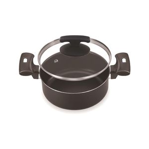 Caçarola Fortaleza com Tampa de Vidro Black Ø 20CM