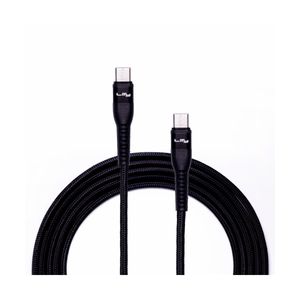 Cabo Lity C12P USB C - USB C Carregamento Rápido Até 60W E 3A 2M Preto