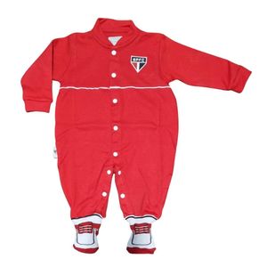Macacão Bebê São Paulo Longo Chuteira Oficial