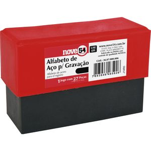 Alfabeto de aço punção 10mm a-z para gravação - Nove54