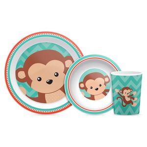 Kit Refeição Animal Fun Macaco Buba 10735