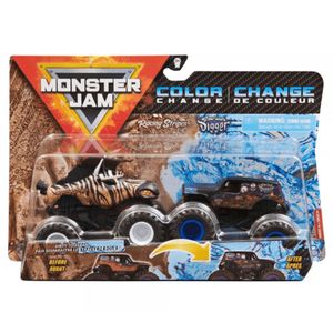 Conjunto De Veículos 1/64 Monster Jam Racing Stripes X San-Uva Sunny 002020