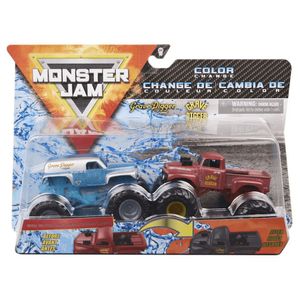 Conjunto De Veículos 1/64 Monster Jam Grave Digger Az X Vm Sunny 002020