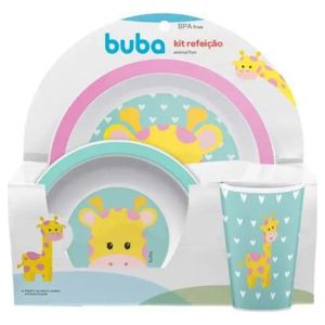 Kit Refeição Animal Fun Girafa Buba 10736