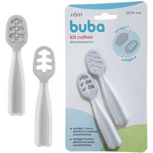 Kit Colher De Treinamento Cinza Buba 13143