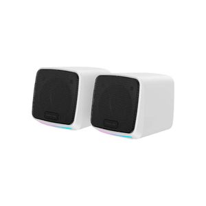 CAIXA DE SOM FORCE ONE EXPLORER WHITE RGB CONEXAO USB  DRIVERS DE AUDIO DE 52MM E POTENCIA DE 3W - FR.AU.EX.02